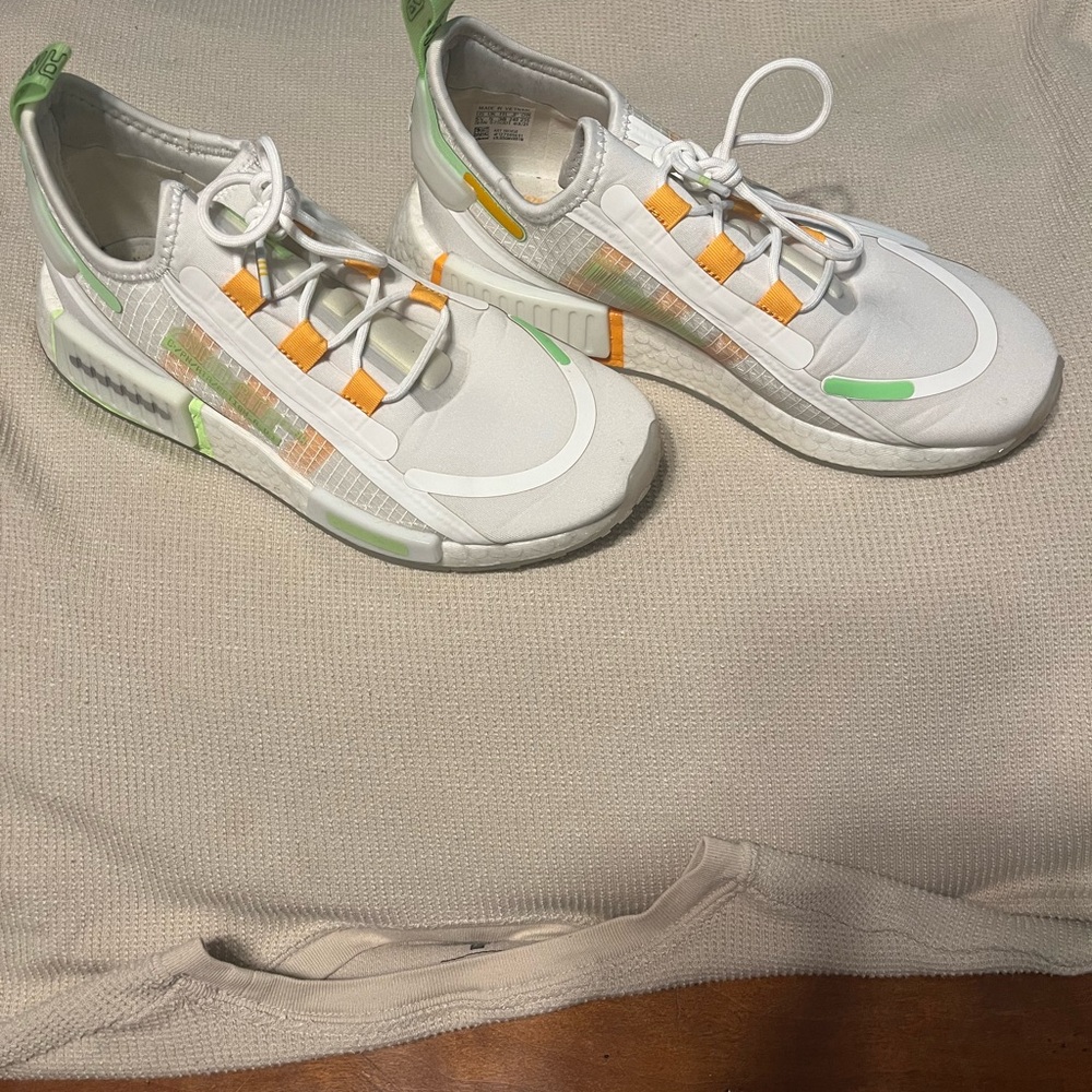 Adidas White and Green Sneakers Modern Design